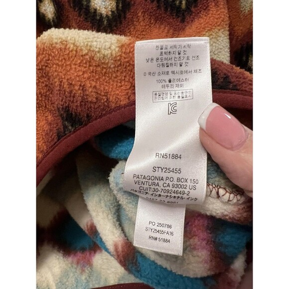 Patagonia Synchilla Snap T Fleece Aztec Timber Twist Women’s Small Southwestern - Picture 5 of 8